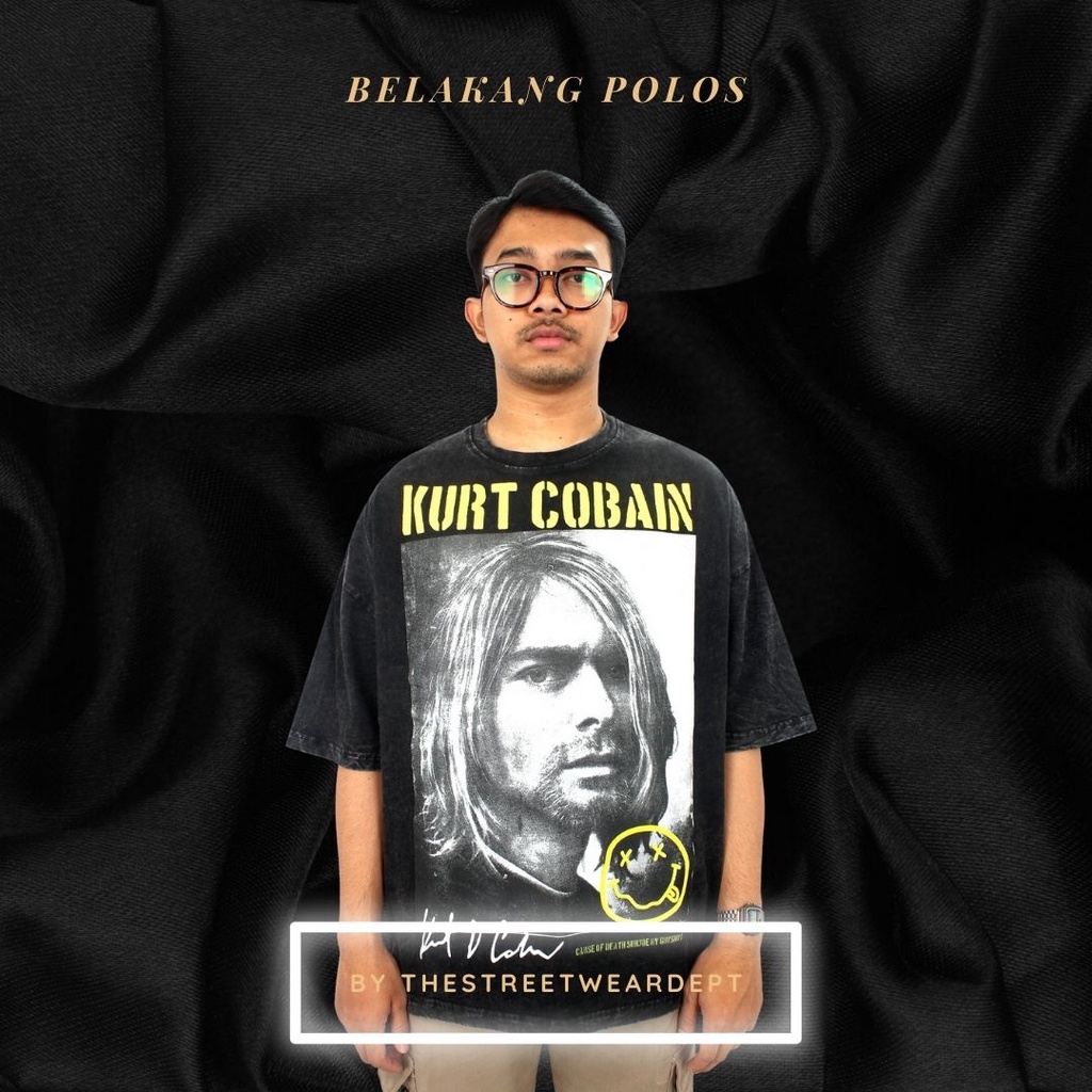 Kaos T Shirt Tee Kurt Cobain Vintage Washed Original