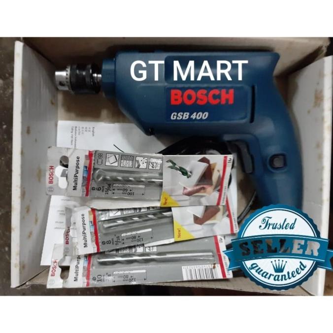 Mesin Bor Tembok / Impact Drill 10Mm Bosch Gsb 400 Made In Malaysia Terlaris