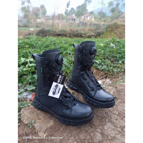 SEPATU PDL TALI PUTAR TNI POLRI MEREK MARCHAZ 4 MODEL SEPATU