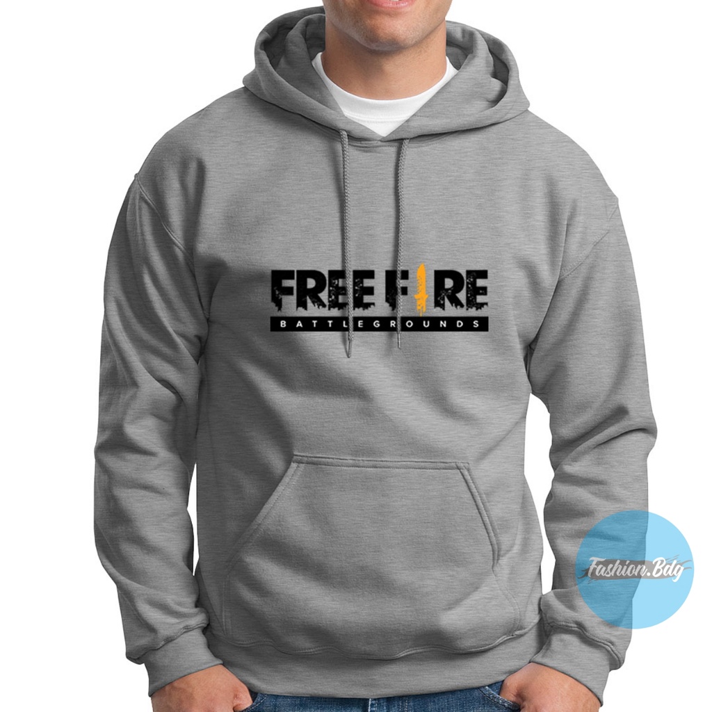 JAKET SWEATER PRIA FREE FIRE FF HOODIE BAHAN FLEECE TEBAL TERLARIS