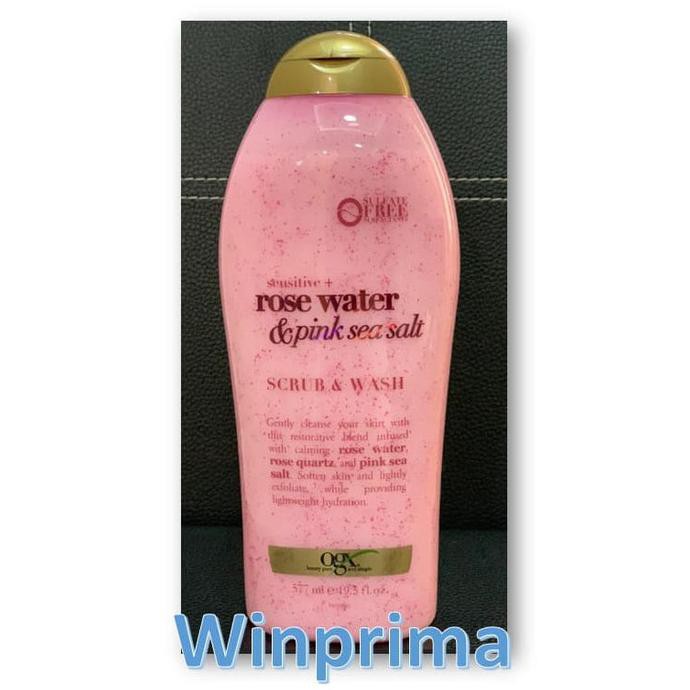 ogx pink sea salt & rose water scrub