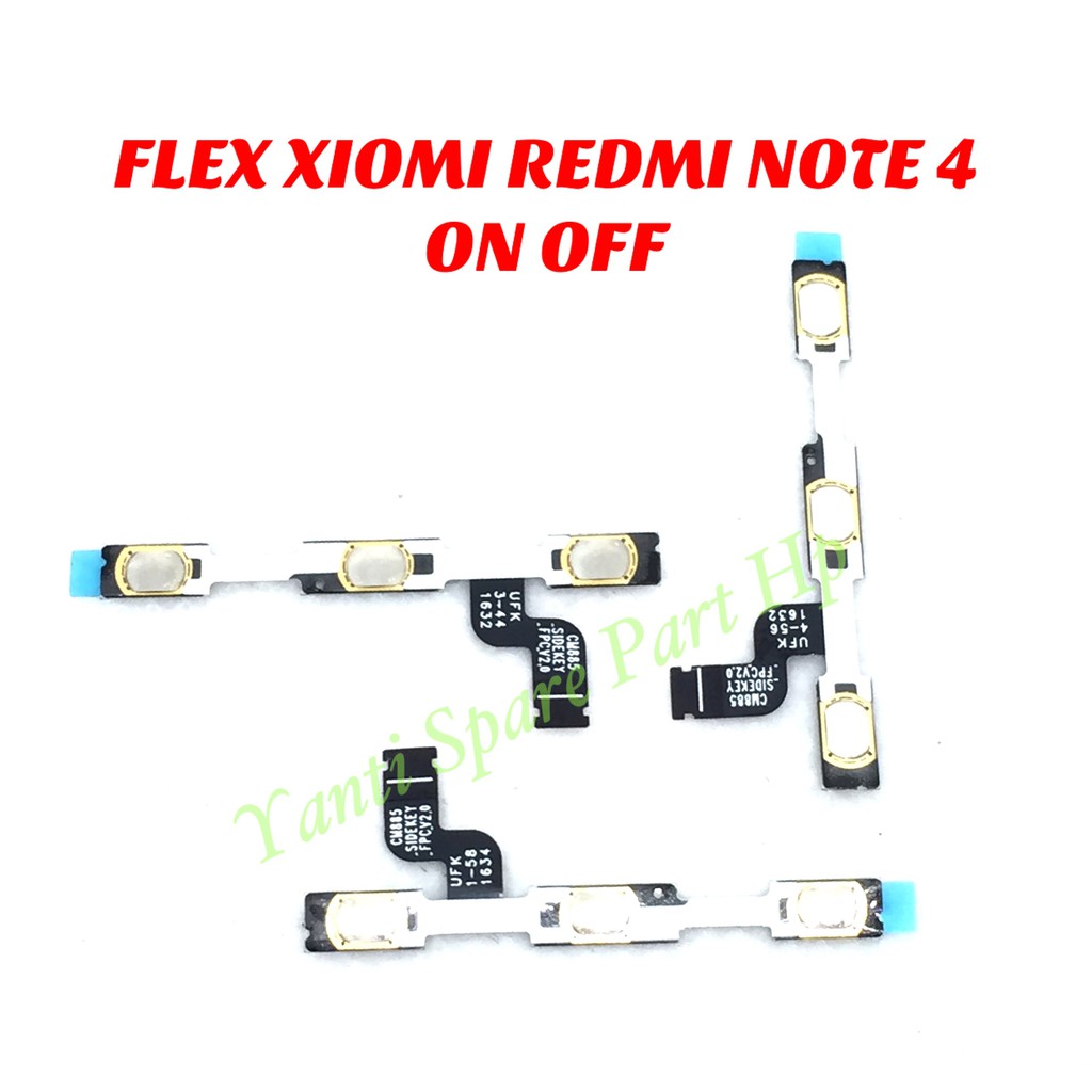 Flexible On Off Xiaomi Redmi Note 4 Mediatek Original Terlaris New