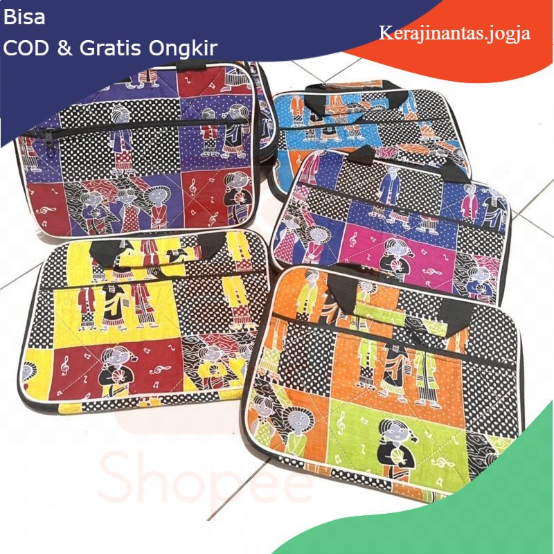 Tas laptop motif batik bu tejo dan denok (30x22) 10 inch