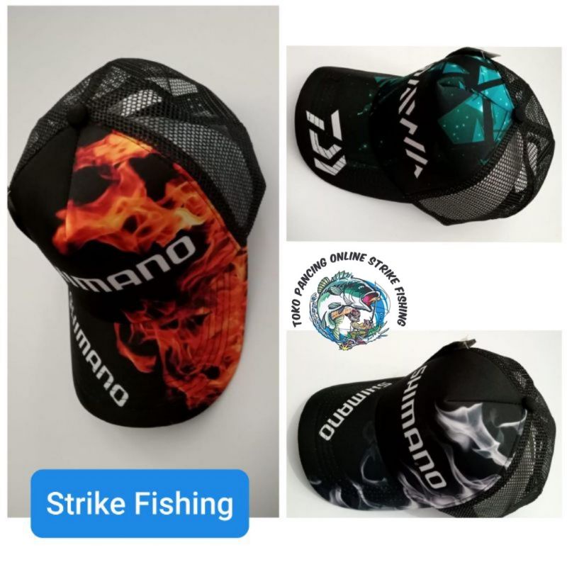 topi mancing motif printing murah