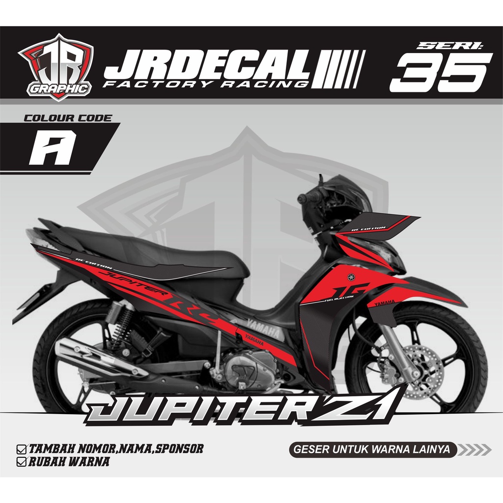 (BISA COD) STRIPING JUPITER Z1 RC 115FI VARIASI -STIKER DECAL JUPZ1 RC CUSTOM- JUPITER Z1 RC LAGENDA