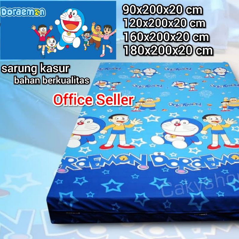 Sarung Kasur Busa - DORAEMON | Cover Kasur Inoac 90cm, 120cm, 160cm, 180cm