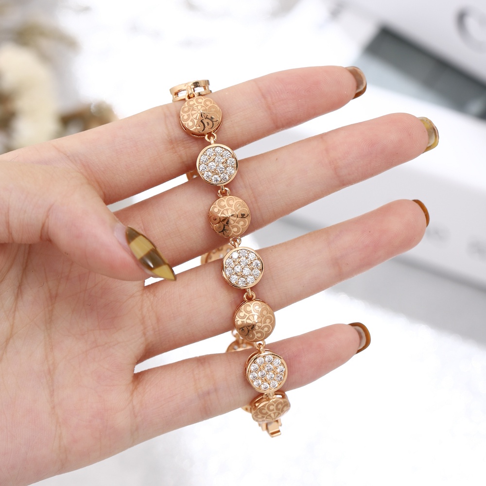 COD Gelang wanita korea fashion rose gold light luxury design diamond bracelet fashion bracelet jewelry D239