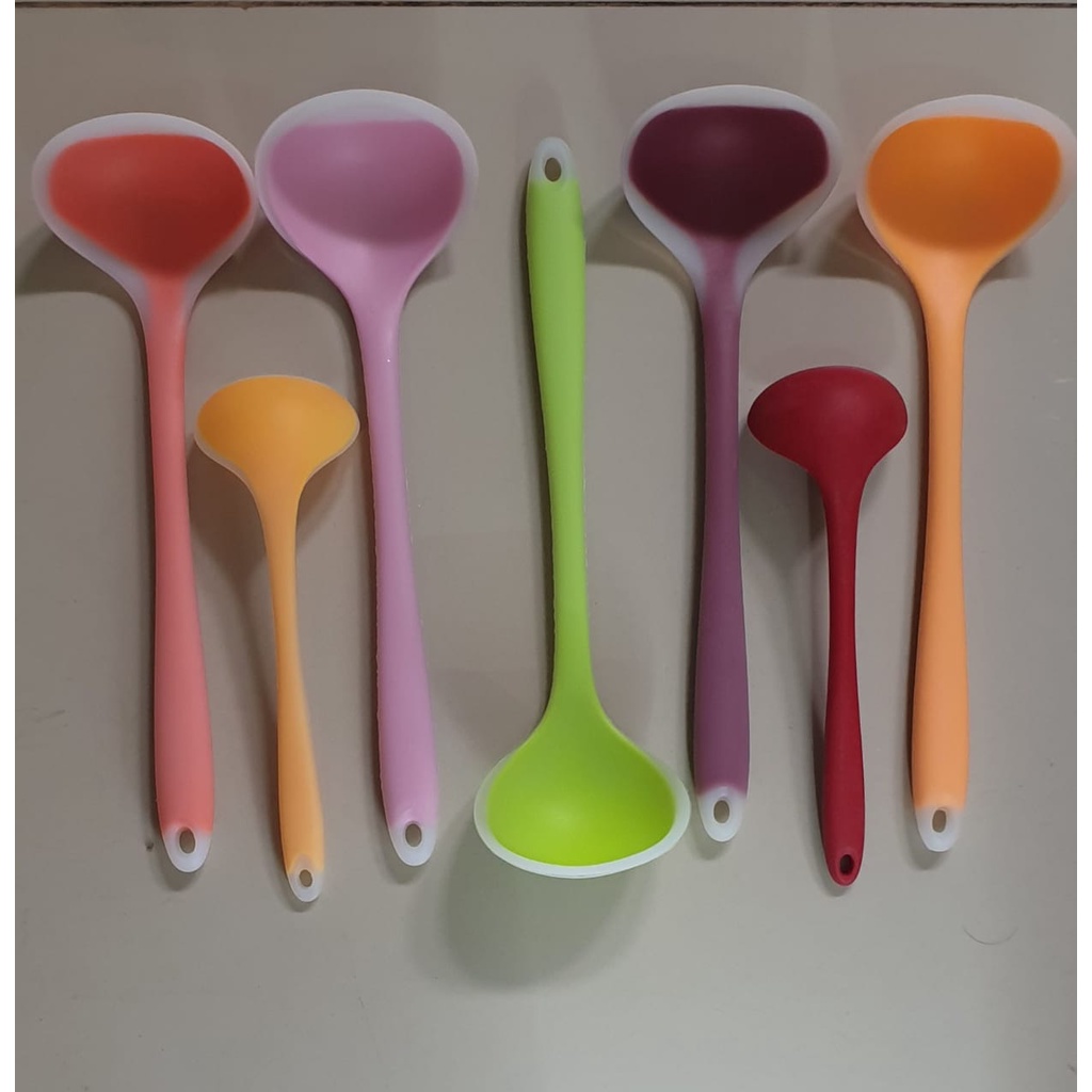 Spatula Silicone Soup Ladle Sutil Sop Silikon Sendok Sup Tahan Panas