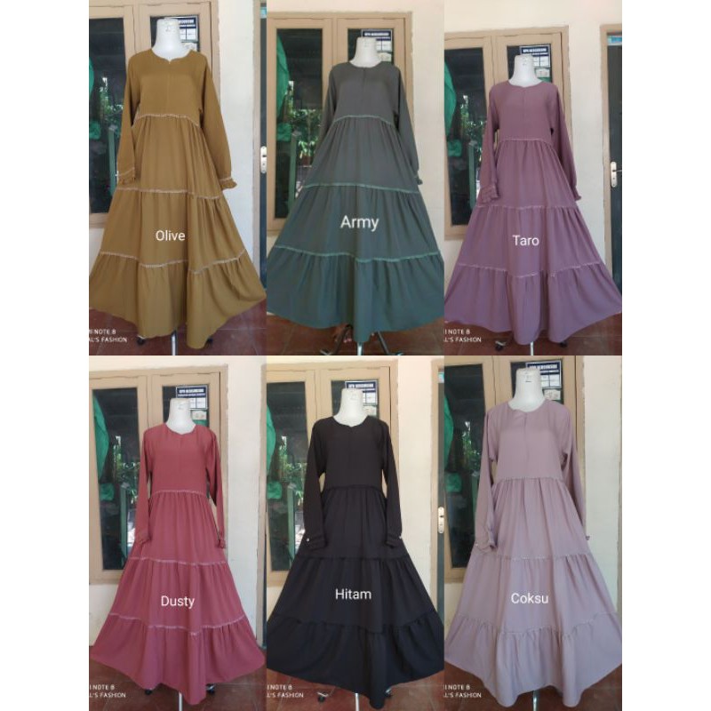 GAMIS ITYCREPE RENDA || GAMIS ITYCREPE POLOS || FASHION MUSLIM