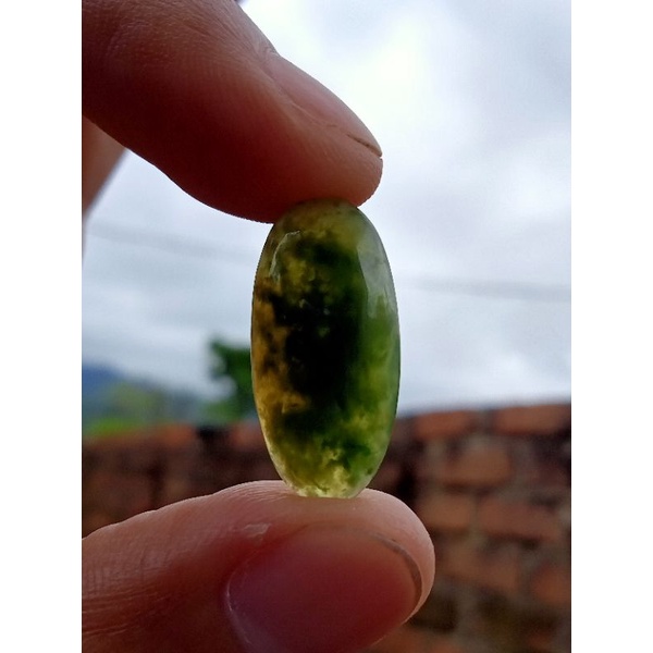 Lumut Sungai Dareh Totol Sayur Kristal ( Batu Akik Natural - bukan bacan obi opal bio solar pirus la