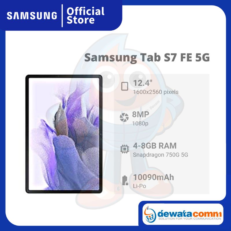 TABLET SAMSUNG TAB S7 FE 5G 6/128