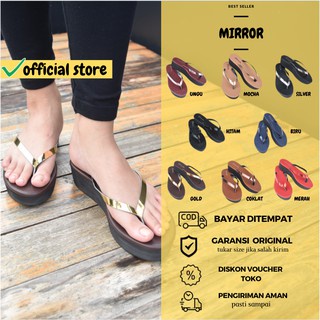 OKADA ORIGIAL SANDAL WEDGES SANDAL HAK TINGGI/WEDGES WANITA/CEWEK (MIRROR) ORIGINAL OKADA