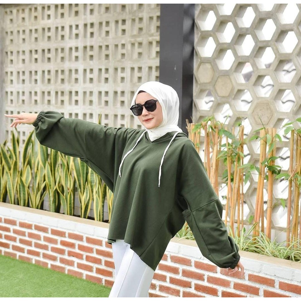 V.Vara Batwing Hoodie Wanita -  Sweater Wanita Terkini