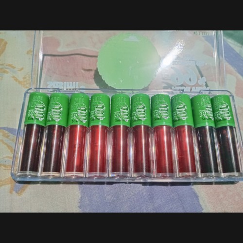 [PERBOX ISI 10] Liptint sasimi aloevera water tint lips kiss soothing gel lip colors