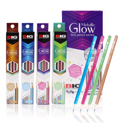 

Pensil 2b Big Metalik Glow 12 Pcs