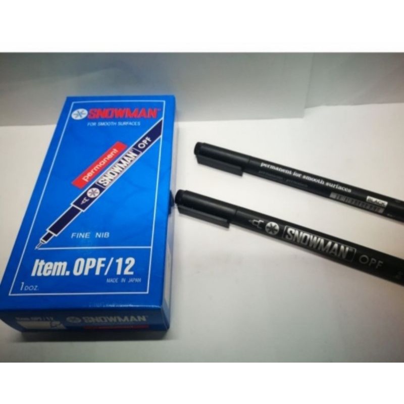 

Spidol Pen OHP Snowman OPF Permanent (F) Fine 0.5 mm