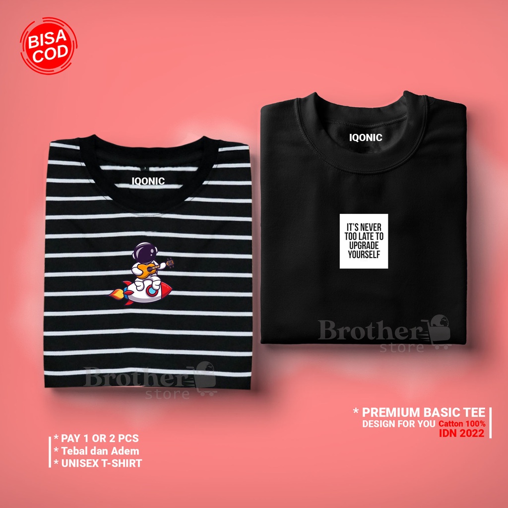 ( PROMO COD ) BROTHER STORE / Kaos Distro Pria / Kaos Distro100% Catoon Combed 24s / Articel Naver Late