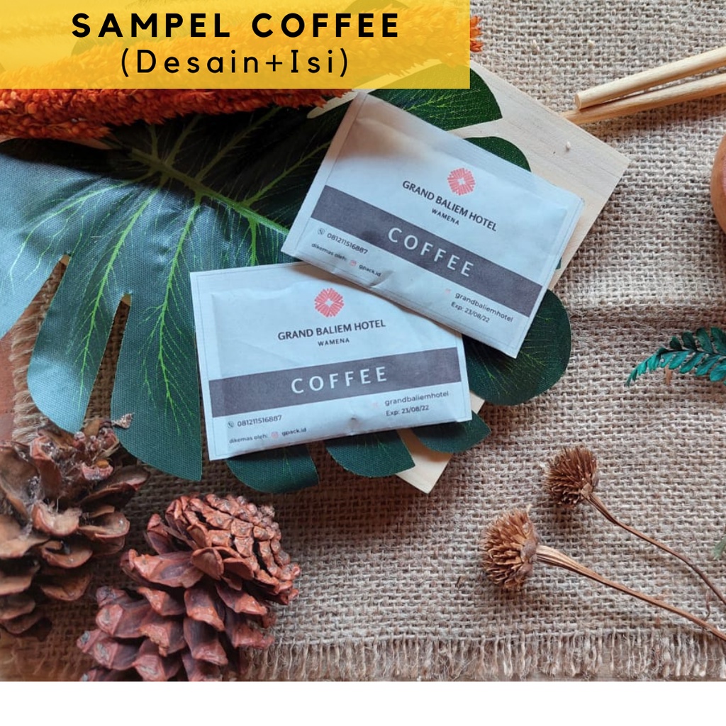 

(SAMPEL) KOPI SACHET DESAIN CUSTOM UNTUK HOTEL CAFE ACARA PERNIKAHAN DAN PERTEMUAN