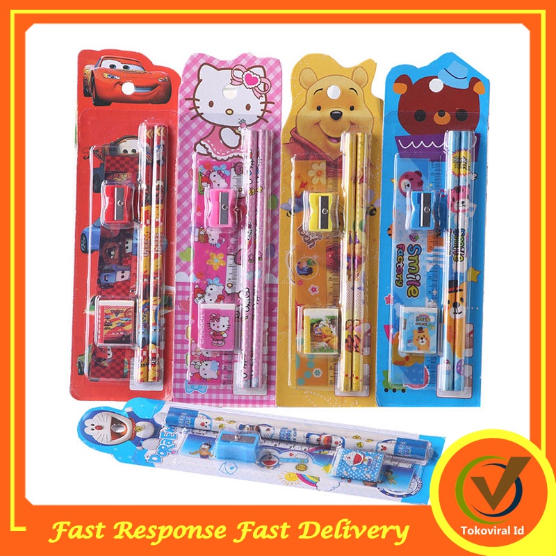 

Alat Tulis 1 Set 5 In 1 / Stasionary Set 5 In 1 / Alat Tulis Lengkap Set / TM-1