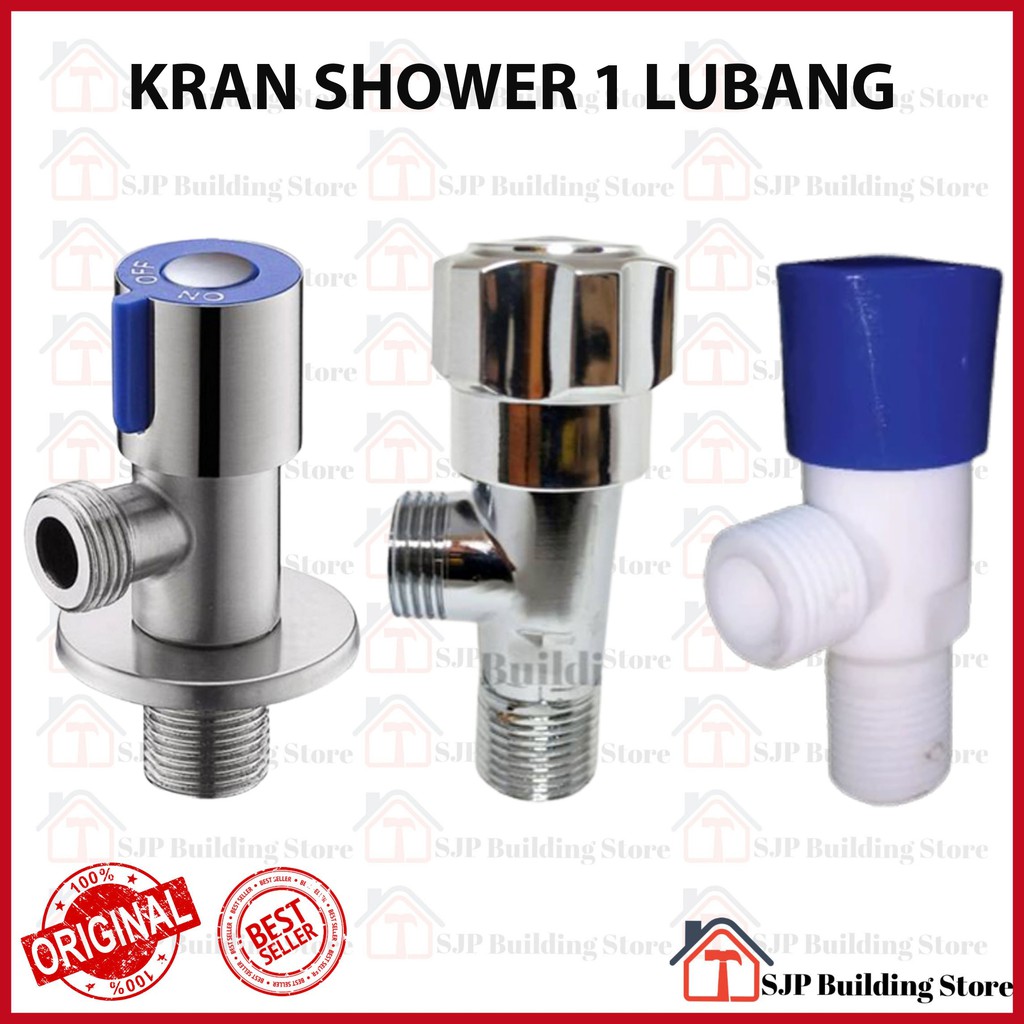 STOP KRAN SHOWER / KRAN SHOWER 1 LUBANG CLOSET FLEXIBLE STAINLESS PVC ON OFF MONOBLOCK