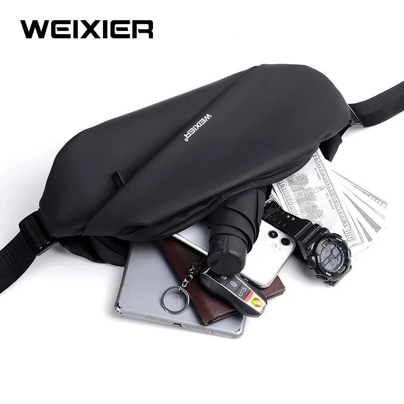 WEIXIER 8641 Tas Selempang Pria Waistbag Anti Air WK-SBY