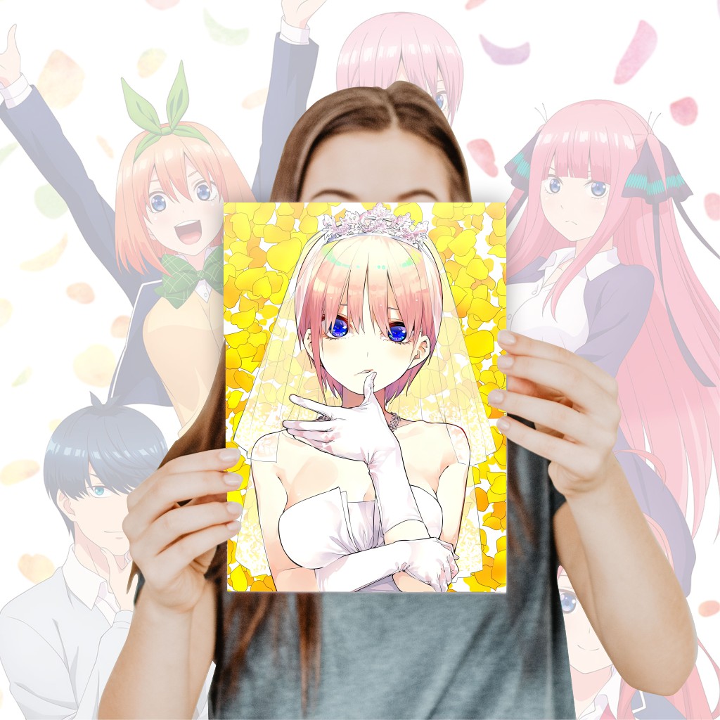 Poster Go Toubun No Hanayome Anime Size A4+ - Ichika Nino Miku Yotsuba Itsuki Fuutaro-7