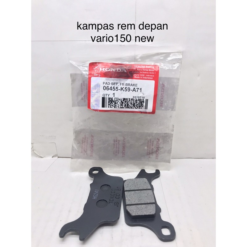 kampas rem depan vario 150 led new,honda genio2020