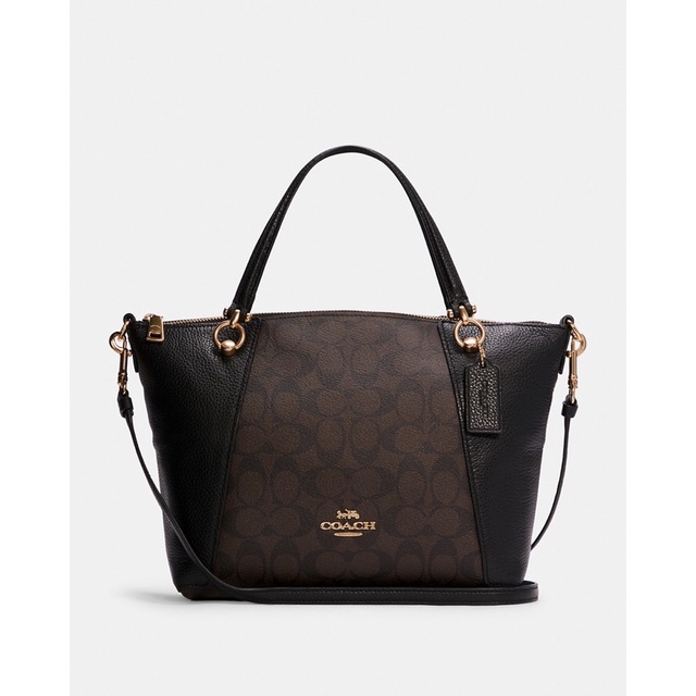 Coach Kacey Satchel In Blocked Signature Canvas (C6230)