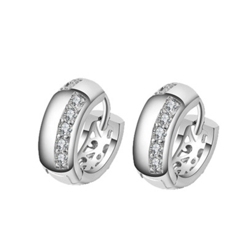 925 anting perak sterling anting-anting wanita dengan perhiasan fashion berlian-D