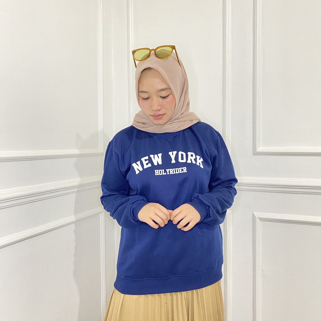 NEW YORK HOLYRIDER SWEATER  II SWEATER NY CRAWNECK PRIA DAN WANITA II 11 WARNA