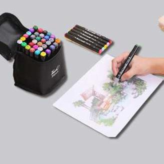 

[KODE JHAZQ] Spidol Warna / Sepidol Warna Warni / Spidol Dual Side Fine Art Brush Pen Art Marker Set