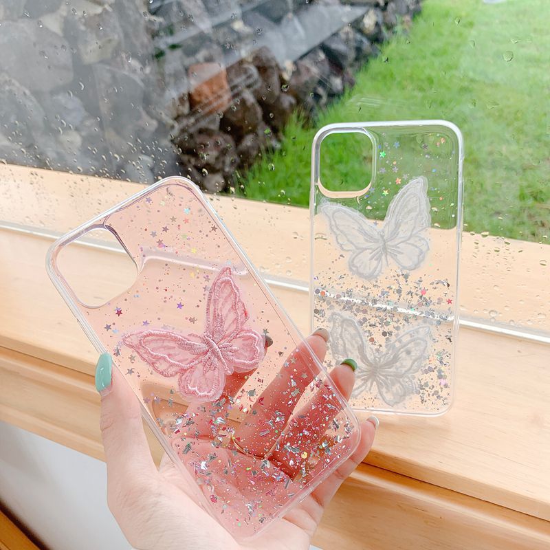 Pink Lace Embroidery Butterfly Soft Case OPPO A37 Neo 9 A57 A39 F1S F5 Youth A83 F3 F9 pro Reno2 F A71 F11 Pro A1K Realme C2 5 Pro X XT K3 K5 A91 Reno 3 Realme 6 Pro A92S A7 A5S A12 Realme 5 5S 5i C3 6I C11 C15 Narzo