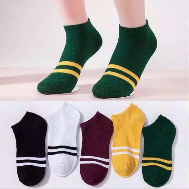 [1KG = 60PCS]  Kaos Kaki Fashion Unisex Wanita Pria Murah Kaus Motif Semata Kaoskaki Ankle Socks Pendek [PM]