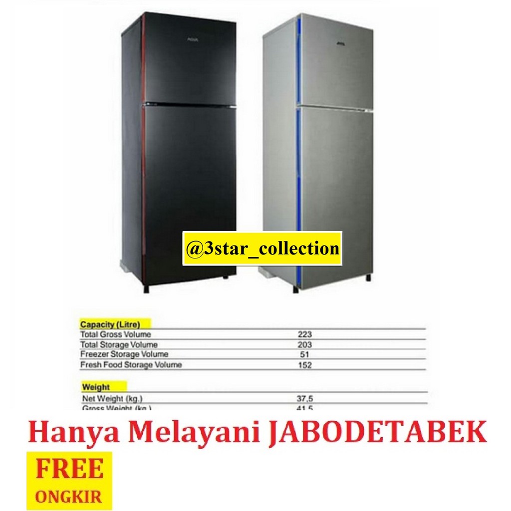 kulkas Aqua AQR-D261 DS 2 pintu