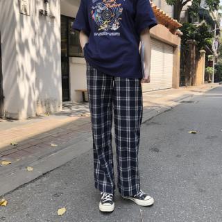Mcp Celana Panjang Lebar Longgar Casual Motif Kotak Kotak Mcp Celana Panjang Lebar Longgar Casual Motif Kotak Kotak