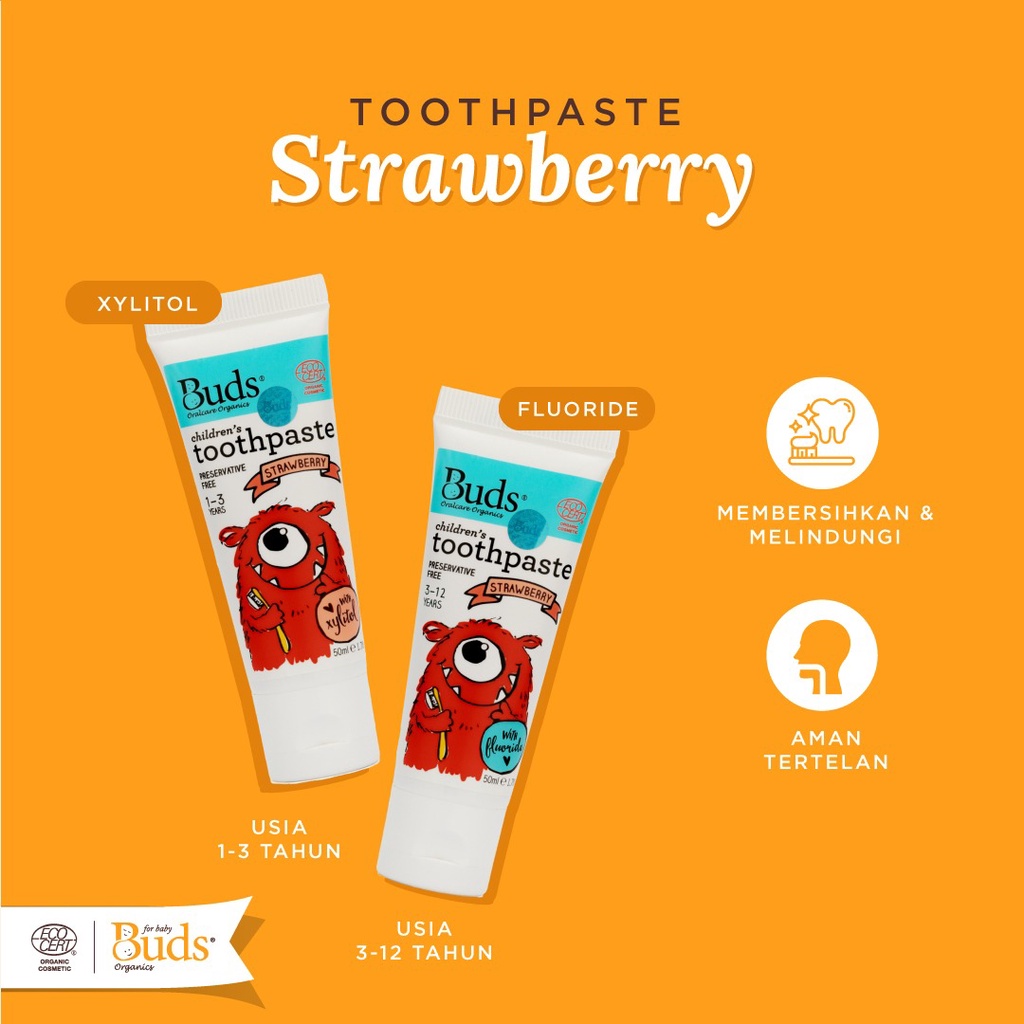 BUDS TOOTHPASTE WITH FLUORIDE / PASTA GIGI / TOOTHPASTE