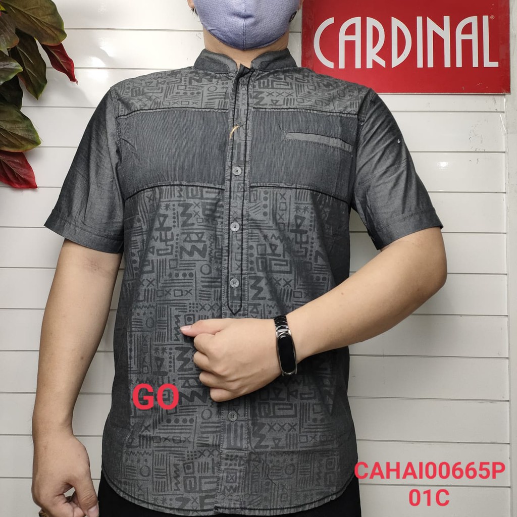 gof TJR CARDINAL KEMEJA KOKO PRIA LENGAN PENDEK FORMAL Baju Cowok 100% Original