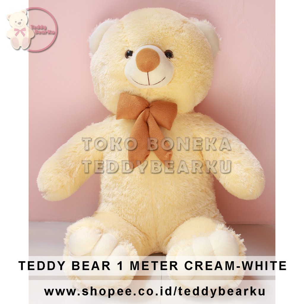 TEDDY BEAR JUMBO 1 METER CREAM-WHITE