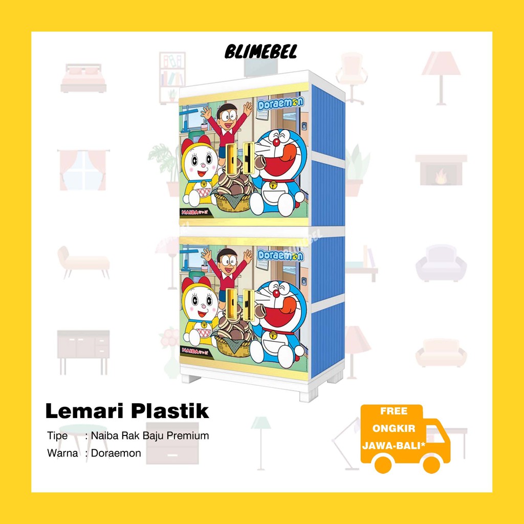 [100% FREE ONGKIR JAWA-BALI*] Lemari Plastik Karakter Naiba Premium