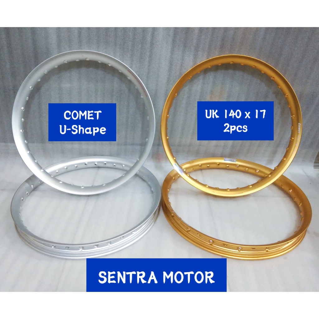 Velg Jari-jari Comet U-Shape Ukuran 140 Ring 17 Isi 2pcs Velg Comet U-Shape Uk 140x17 Sepasang atau 
