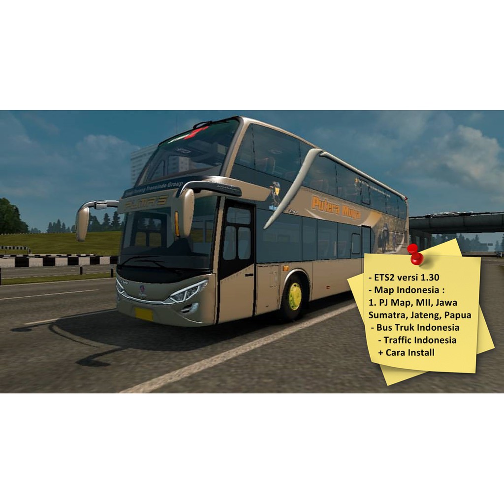 ETS2 1.30 Terbaru Map Jawa Sumatra Papua MII Jateng Game PC
