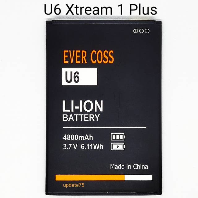 Baterai Evercross U6 Xtream 1 Plus