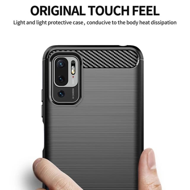 POCO M3 PRO 5G SOFT CASE BRUSHED CARBON ORIGINAL CAMERA PROTECT