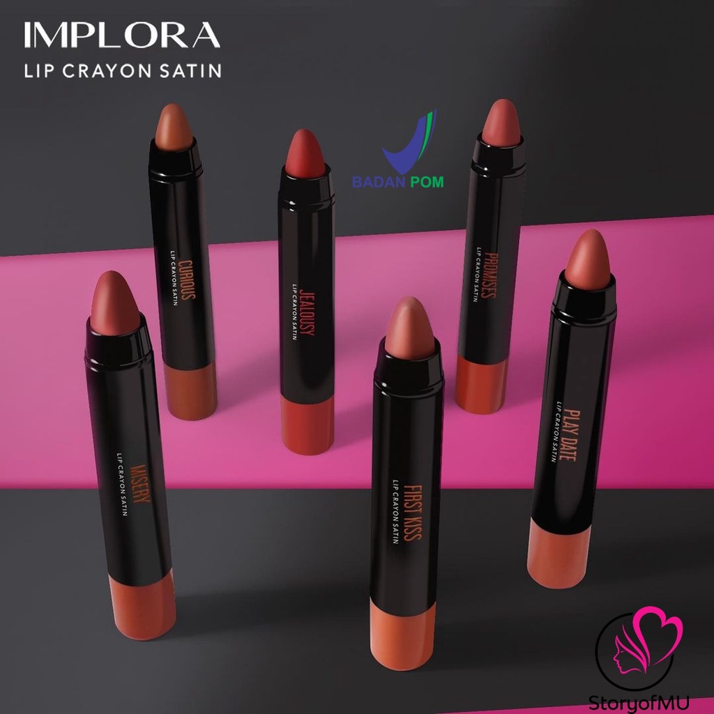 IMPLORA Lip Crayon Satin 3.5gr | Lipstick | Lip Cream | Lipcream | Lipcrayon