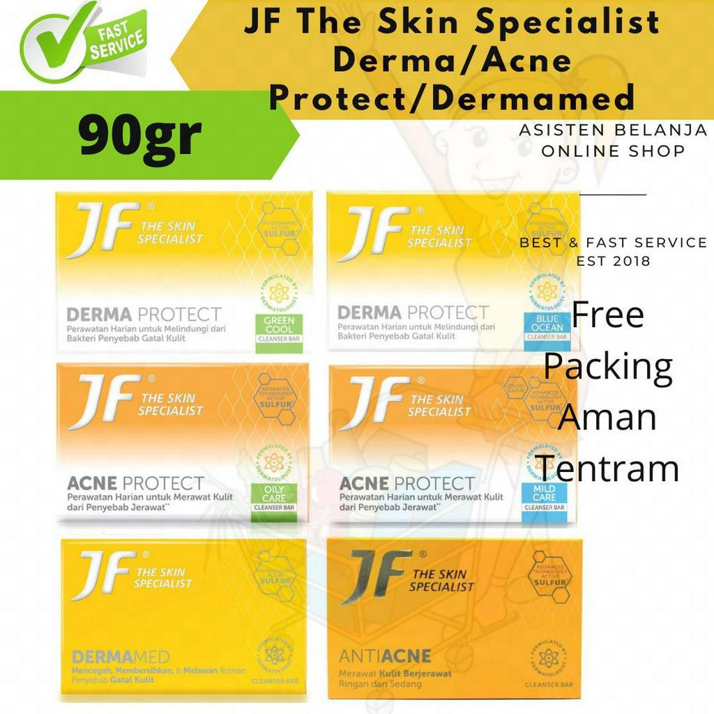 JF SULFUR Acne Protect Derma Protect Dermamed Cleansing Bar Sabun Batang Anti Acne 65g 90g