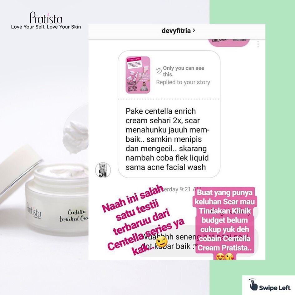 Pratista Centella Enrich Cream Cream Khusus Penghilang Bopeng Scar Bekas Jerawat Atau Cacar Shopee Indonesia