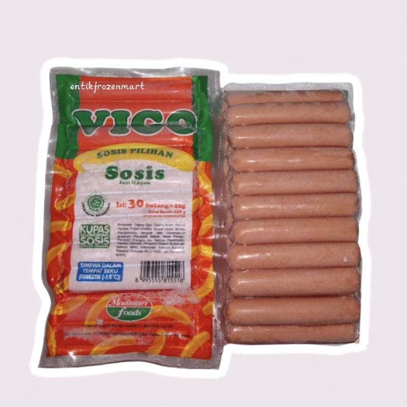 

Sosis Vigo Sapi Mix Ayam 630gr (30pcs)