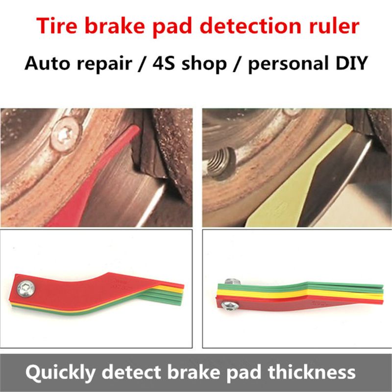 Gro Car Brake Pad Scale Thickness Gauge Blok Rem Mobil Alat Ukur Aus Untuk Perlindungan Alat Feeler Gauge Detec