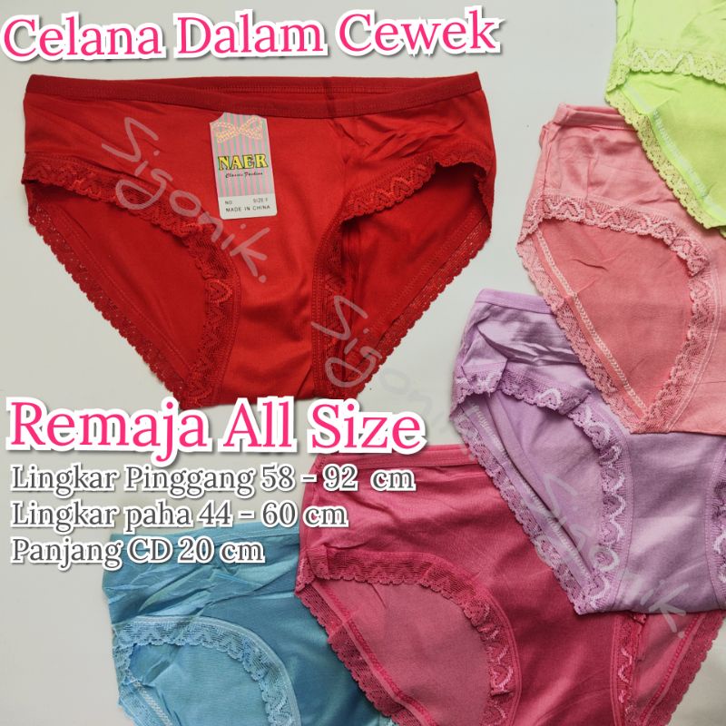 CD Celana Dalam Perempuan Remaja Cewek All Size Motif Renda Murah Promo