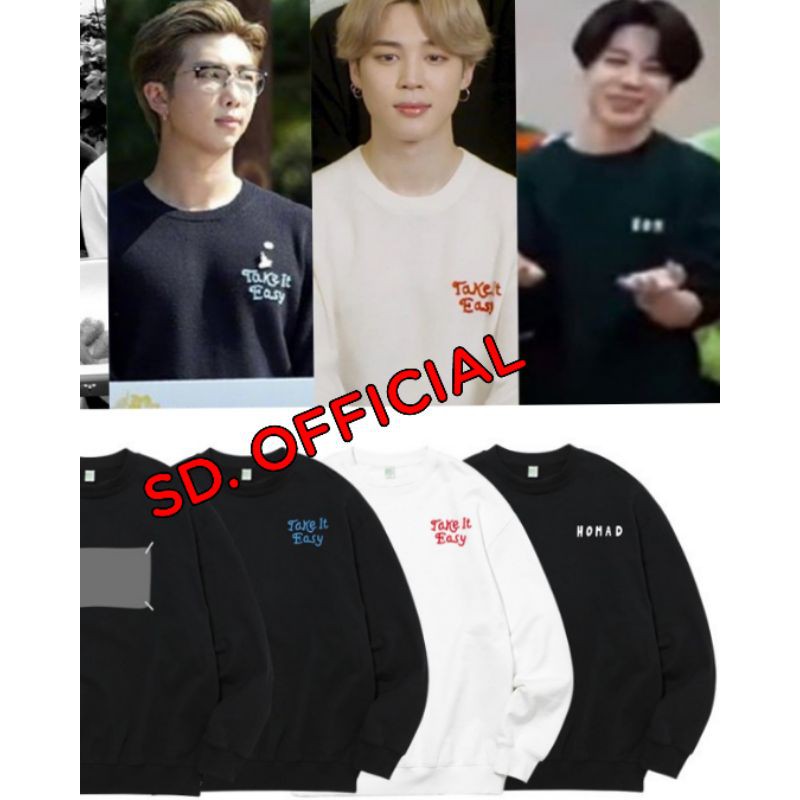 Sweater BTS RM JIMIN Take It Easy / Nomad Logo Dada